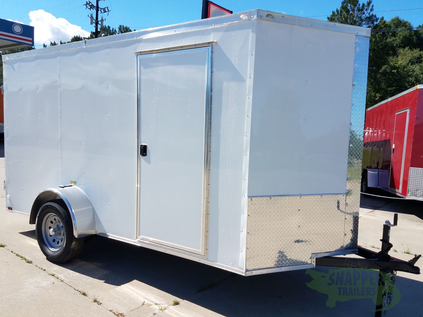 Quality Cargo 6x12 SA Trailer - White, Double Doors, Side Door, Extra Height, Side Vents - Image 9