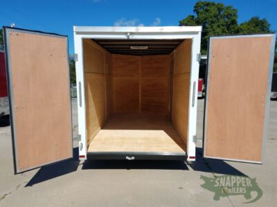 Quality Cargo 6x12 SA Trailer - White, Double Doors, Side Door, Extra Height, Side Vents - Image 5