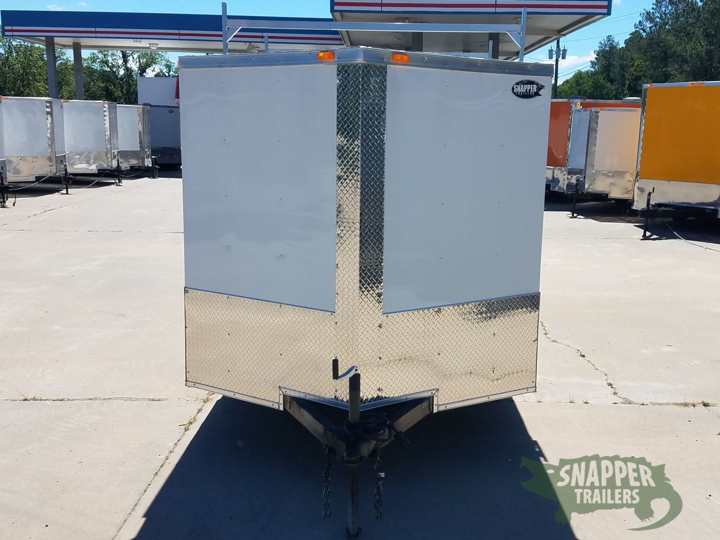 South Georgia Cargo 7x16 TA Trailer - White, Double Barn Doors, Side Door, Ladder Racks, Bias - Image 10