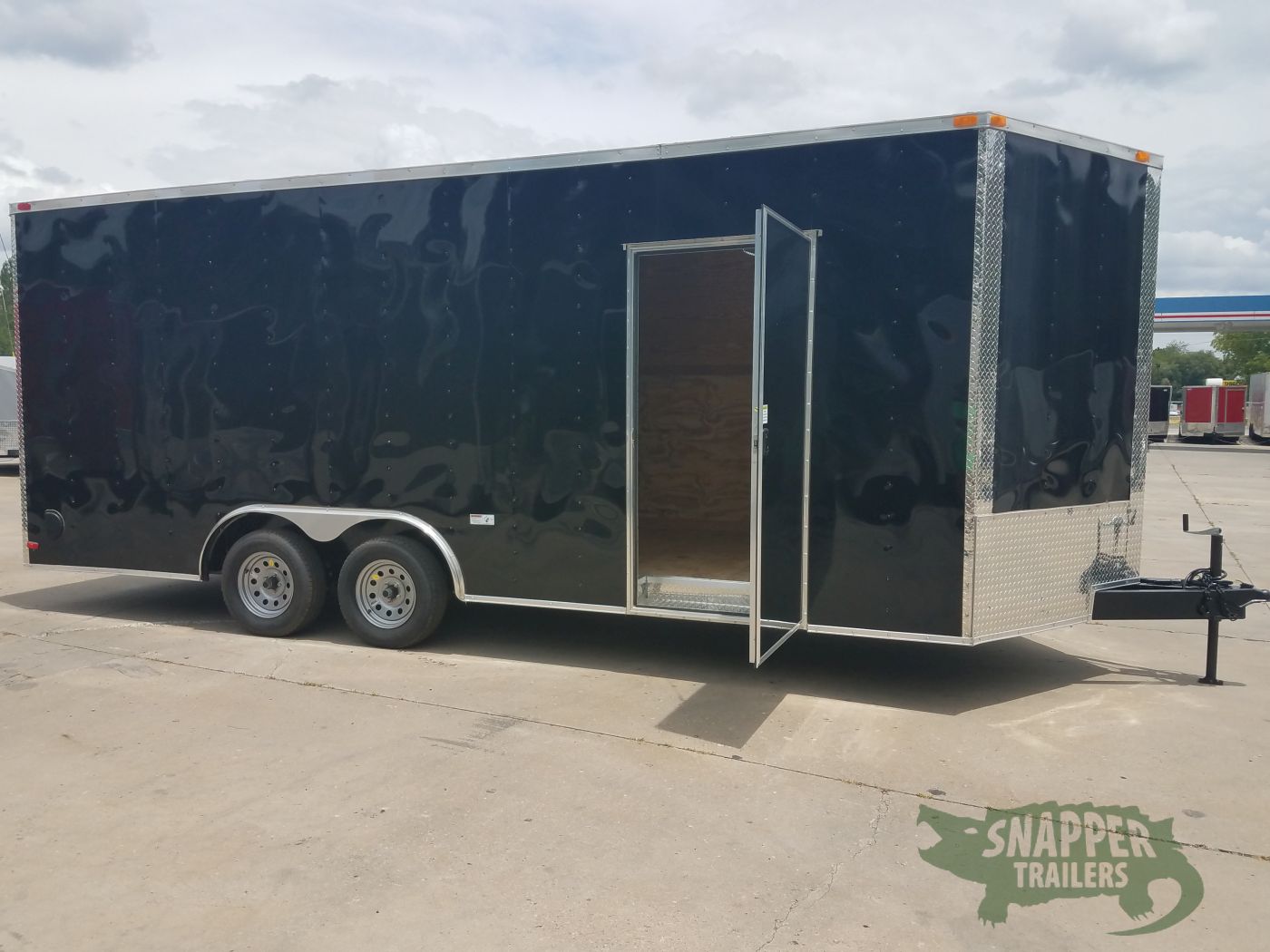 South Georgia Cargo 8.5x20 TA Trailer - Black, Ramp, Side Door, +12 Height, Stab Jacks, One Piece Al Roof, ATP Trans Flap, Side Vents - Image 9