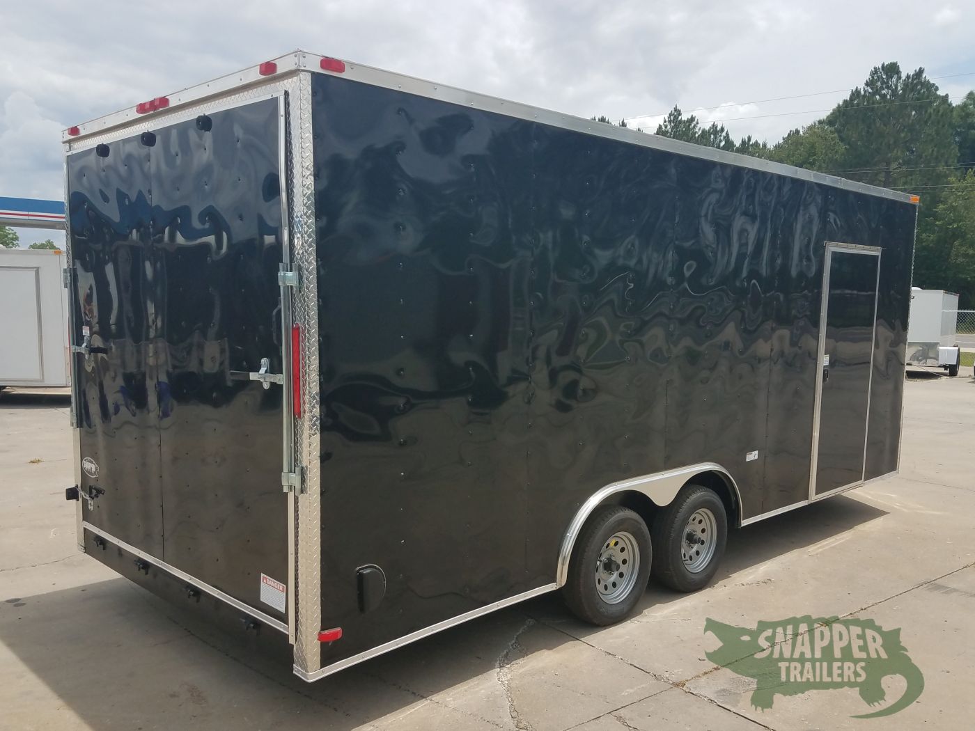 South Georgia Cargo 8.5x20 TA Trailer - Black, Ramp, Side Door, +12 Height, Stab Jacks, One Piece Al Roof, ATP Trans Flap, Side Vents - Image 7