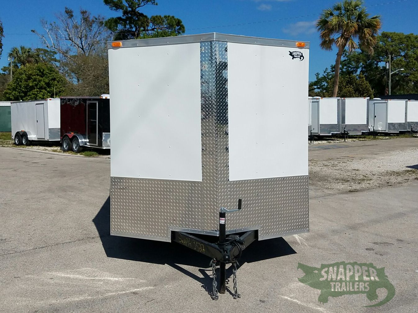 Quality Cargo 7x16 TA Trailer - White, Barn Doors, Side Door, Extra Height - Image 14