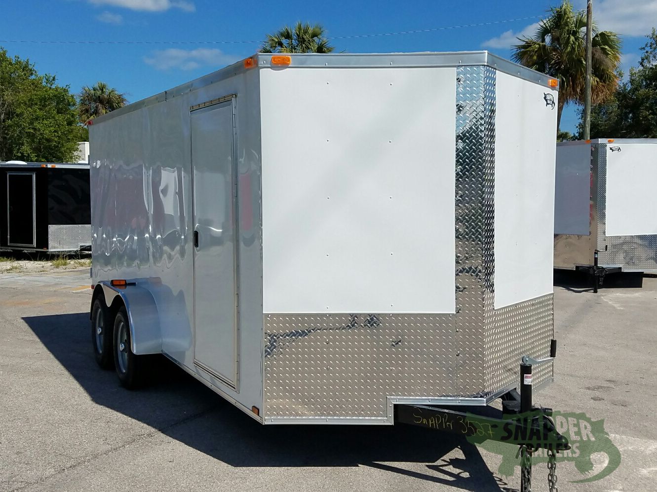Quality Cargo 7x16 TA Trailer - White, Barn Doors, Side Door, Extra Height - Image 13
