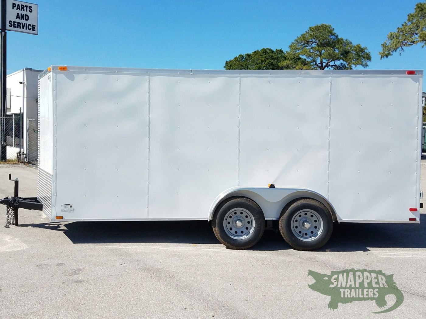 Quality Cargo 7x16 TA Trailer - White, Barn Doors, Side Door, Extra Height - Image 3