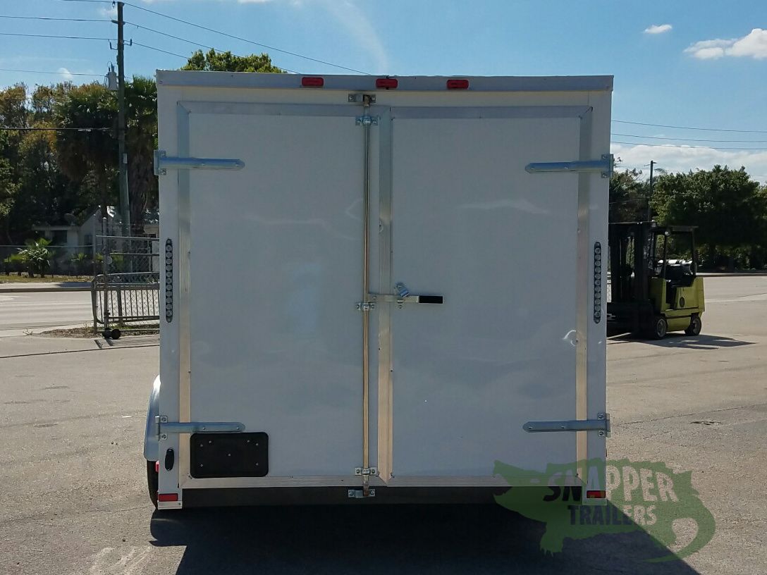 Quality Cargo 7x16 TA Trailer - White, Barn Doors, Side Door, Extra Height - Image 7