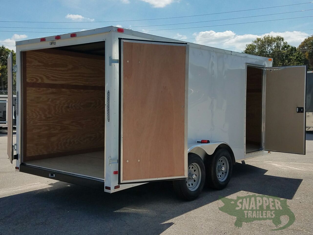 Quality Cargo 7x16 TA Trailer - White, Barn Doors, Side Door, Extra Height - Image 8
