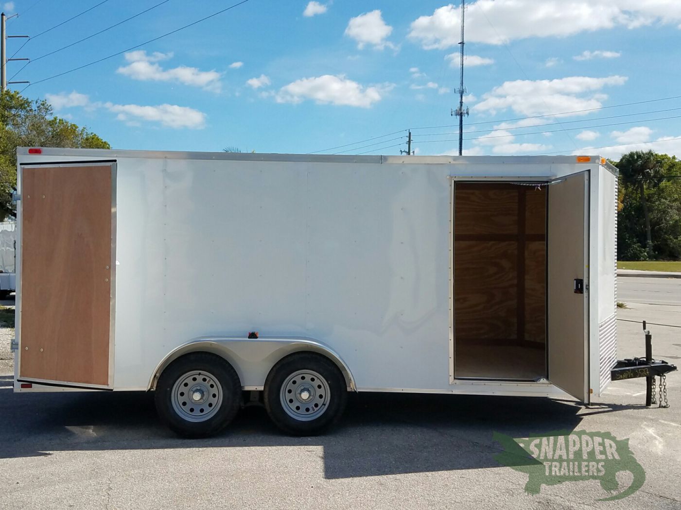 Quality Cargo 7x16 TA Trailer - White, Barn Doors, Side Door, Extra Height - Image 10