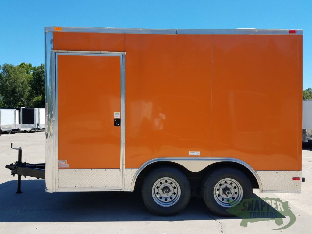 South Cargo 8.5×12 TA Trailer Orange, Electrical, Finished