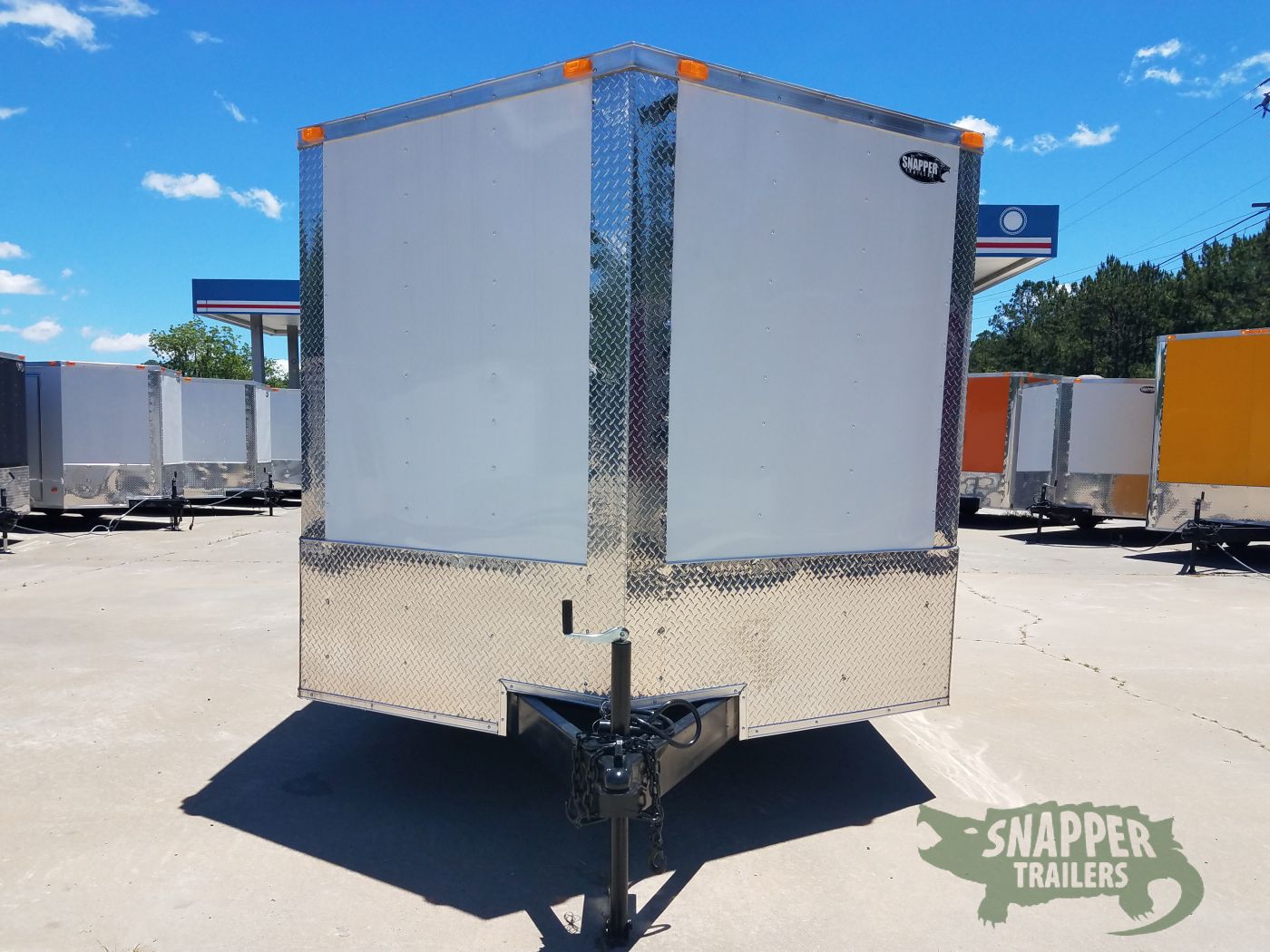 South Georgia Cargo 8.5x16 TA Trailer - White, Barn Doors, Side Door - Image 10