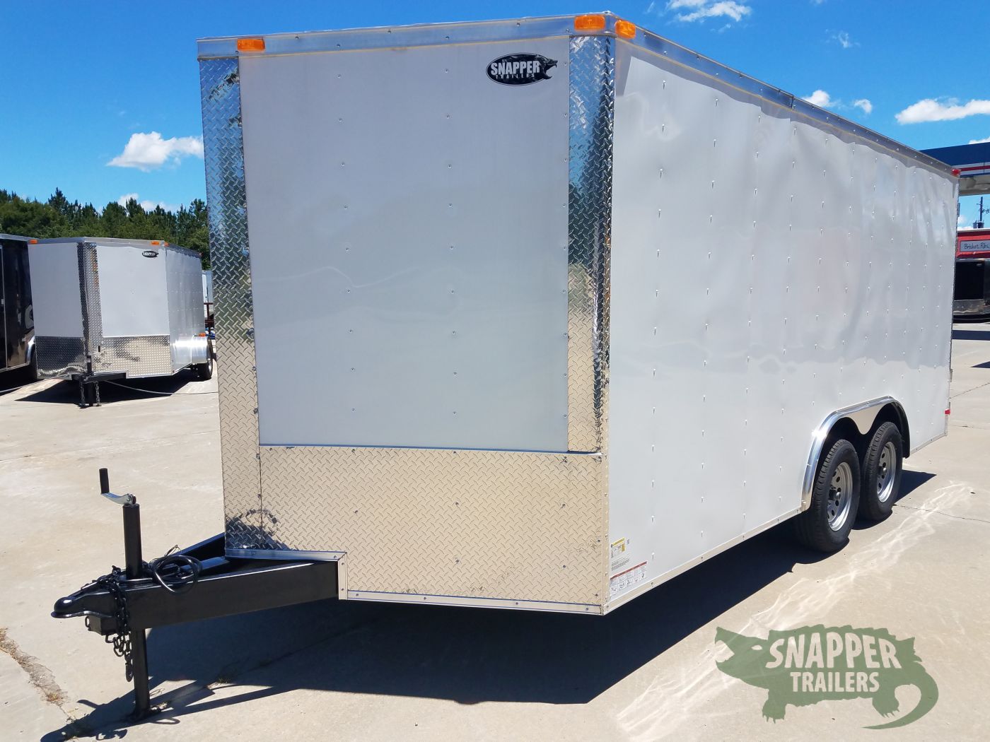 South Georgia Cargo 8.5x16 TA Trailer - White, Barn Doors, Side Door - Image 2