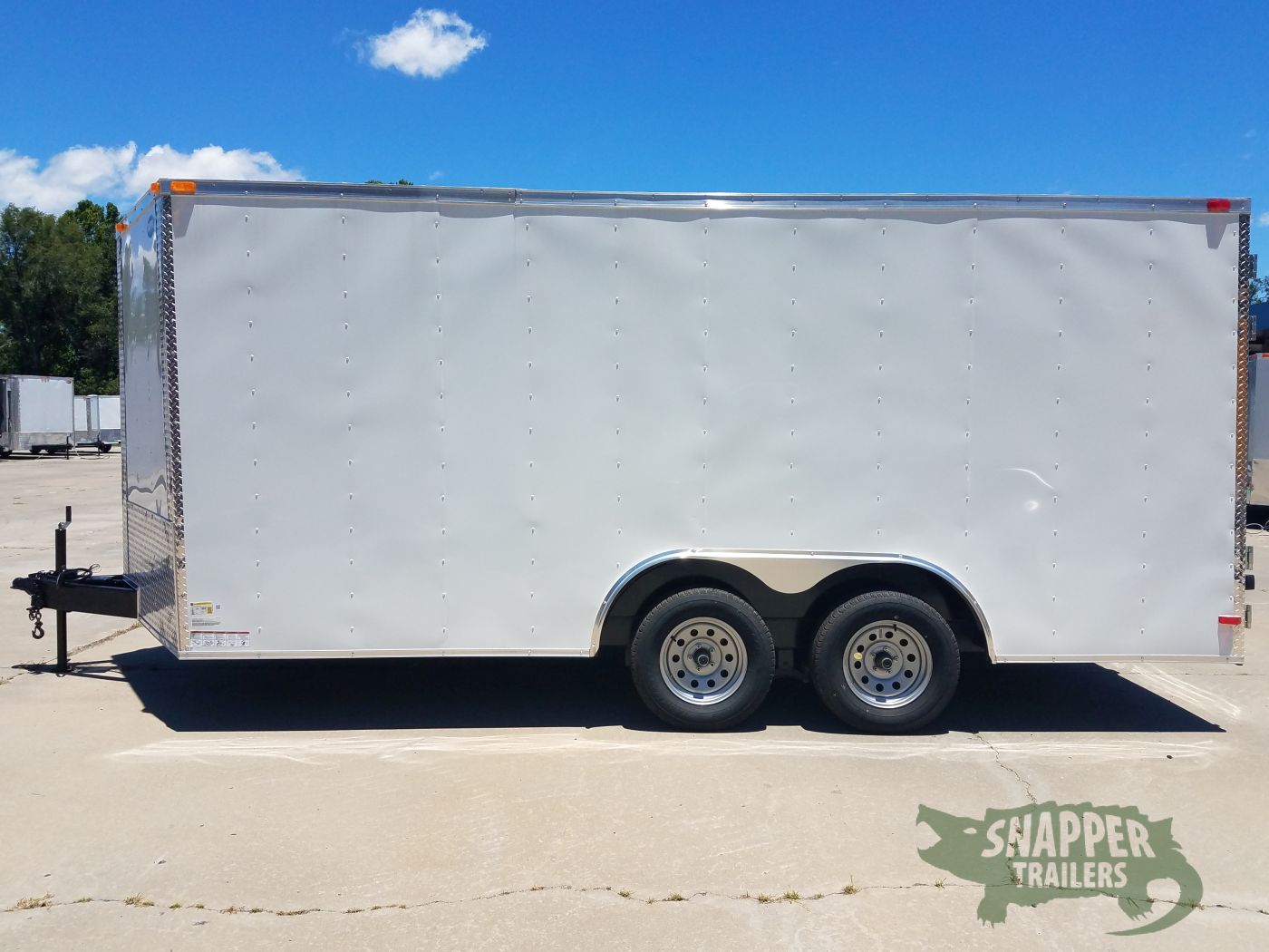 South Georgia Cargo 8.5x16 TA Trailer - White, Barn Doors, Side Door - Image 3