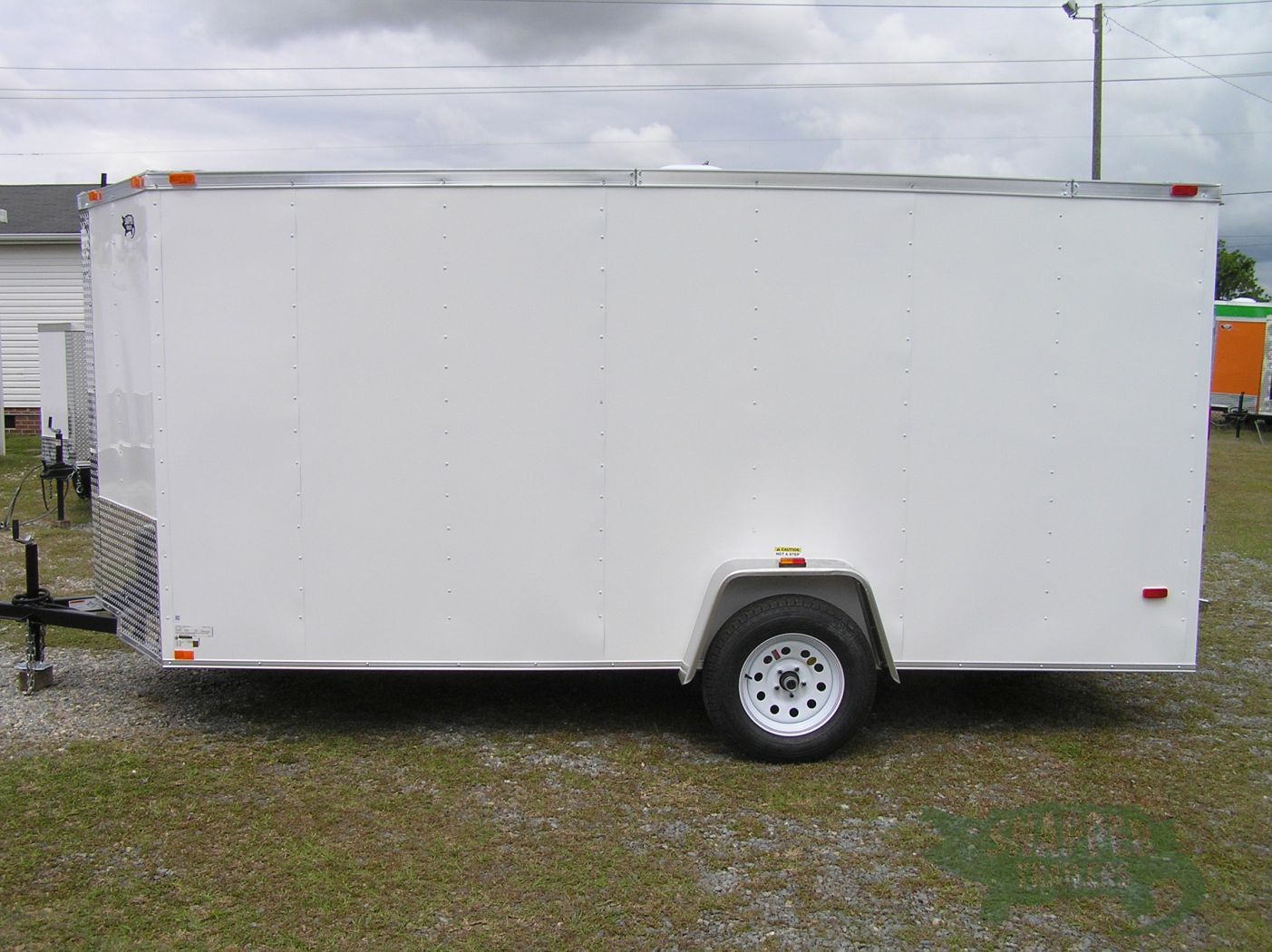 Freedom Trailers 6x14 SA Trailer - White, Ramp, Side Door, Extra Height - Image 3