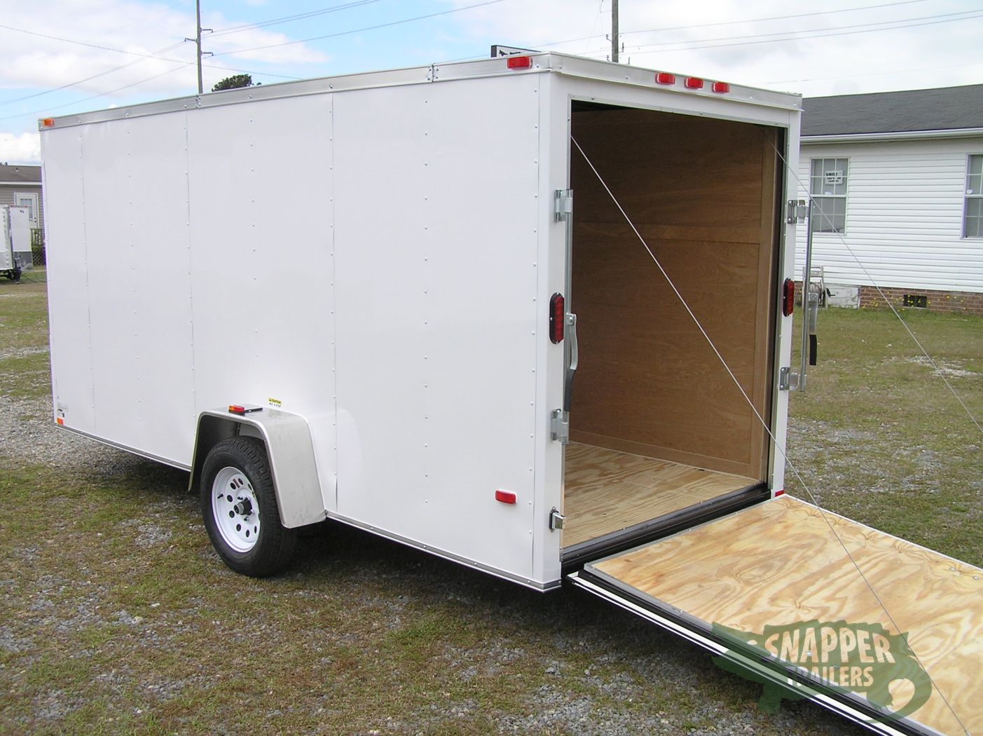 Freedom Trailers 6x14 SA Trailer - White, Ramp, Side Door, Extra Height - Image 4