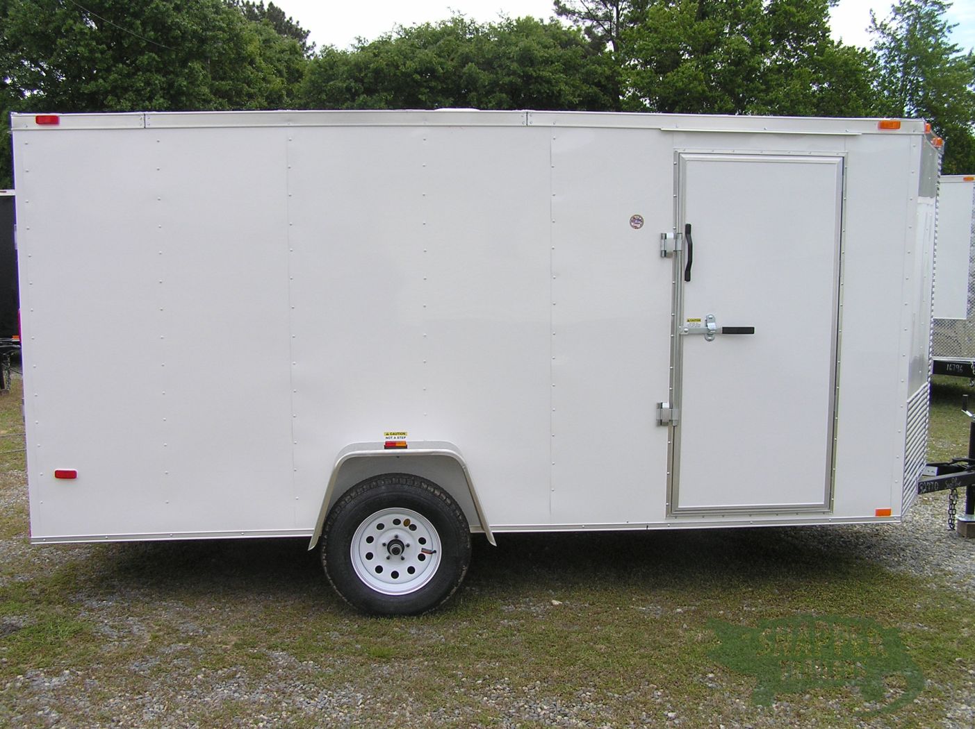 Freedom Trailers 6x14 SA Trailer - White, Ramp, Side Door, Extra Height