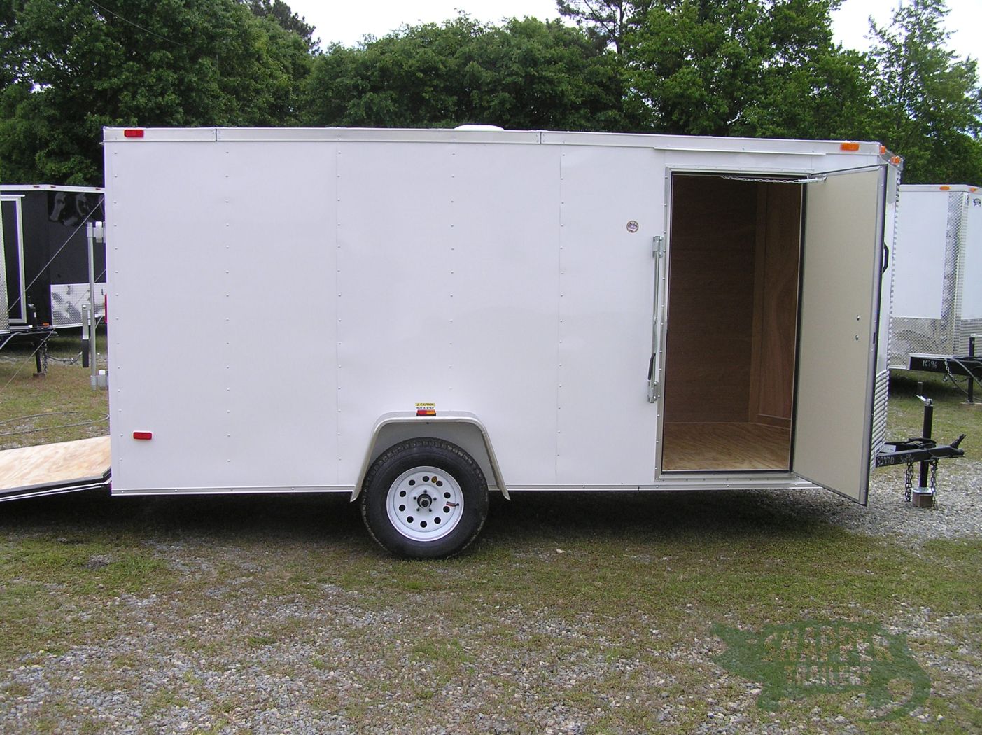 Freedom Trailers 6x14 SA Trailer - White, Ramp, Side Door, Extra Height - Image 10