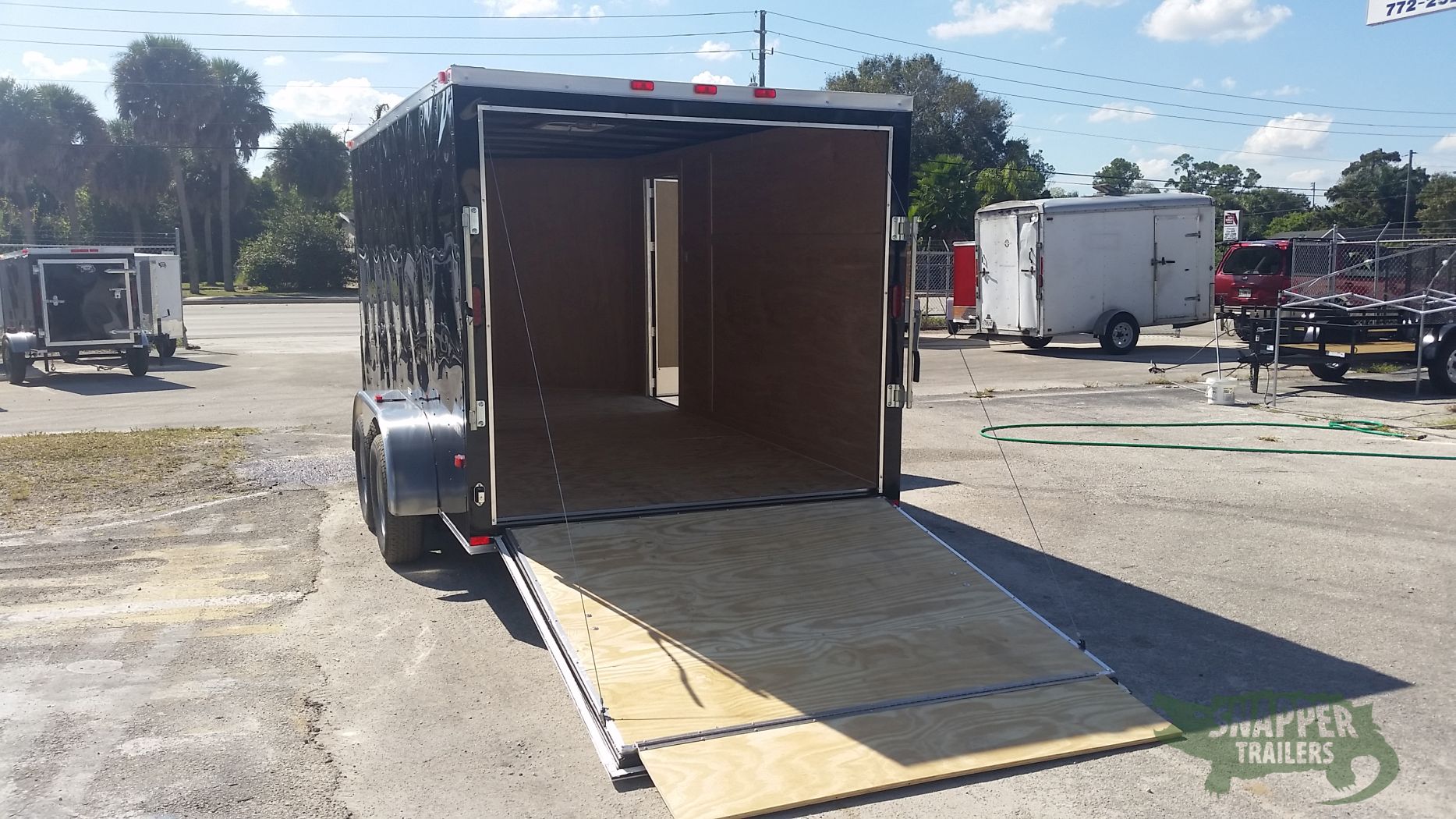 Freedom Trailers 7x14 TA Trailer - Black, Ramp, Side Door, Extra Height - Image 4