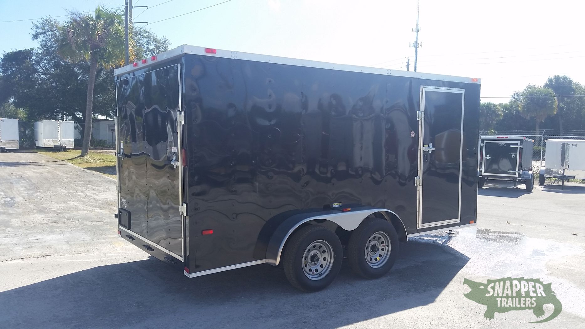 Freedom Trailers 7x14 TA Trailer - Black, Ramp, Side Door, Extra Height - Image 9