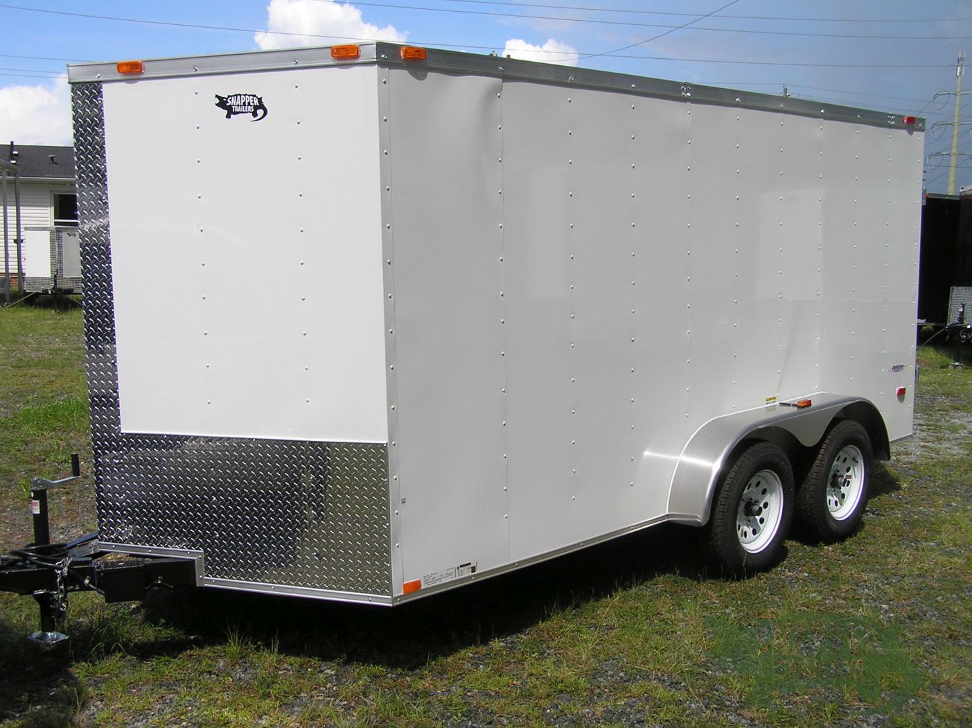 Freedom Trailers 7x14 TA Trailer - White, Double Doors, Side Door, Extra Height - Image 2