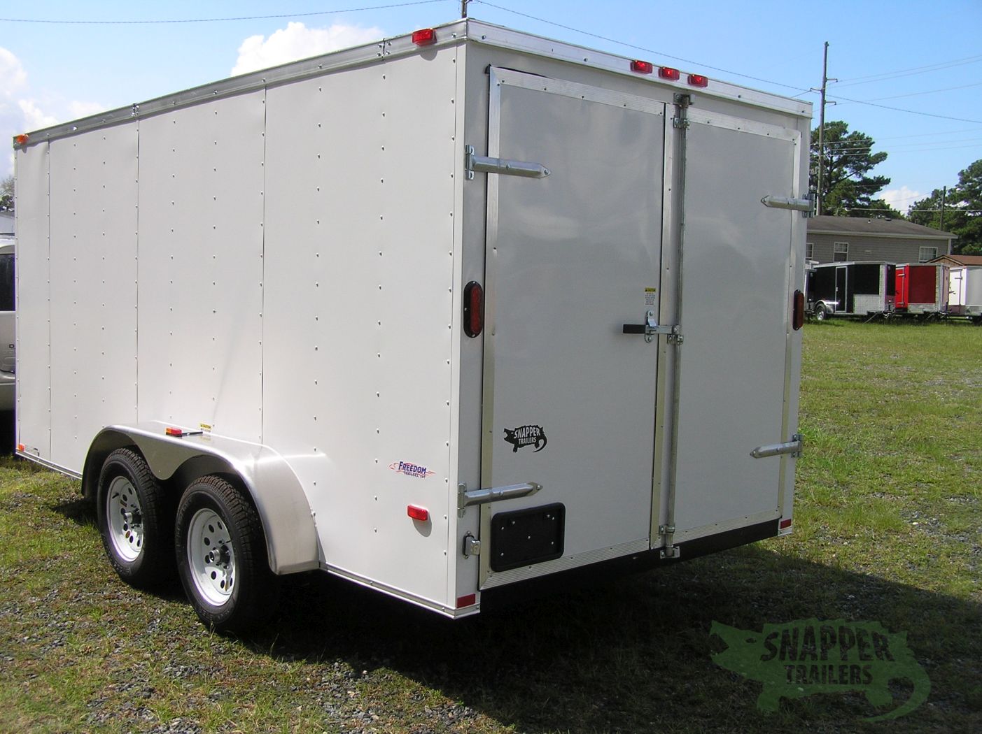 Freedom Trailers 7x14 TA Trailer - White, Double Doors, Side Door, Extra Height - Image 5