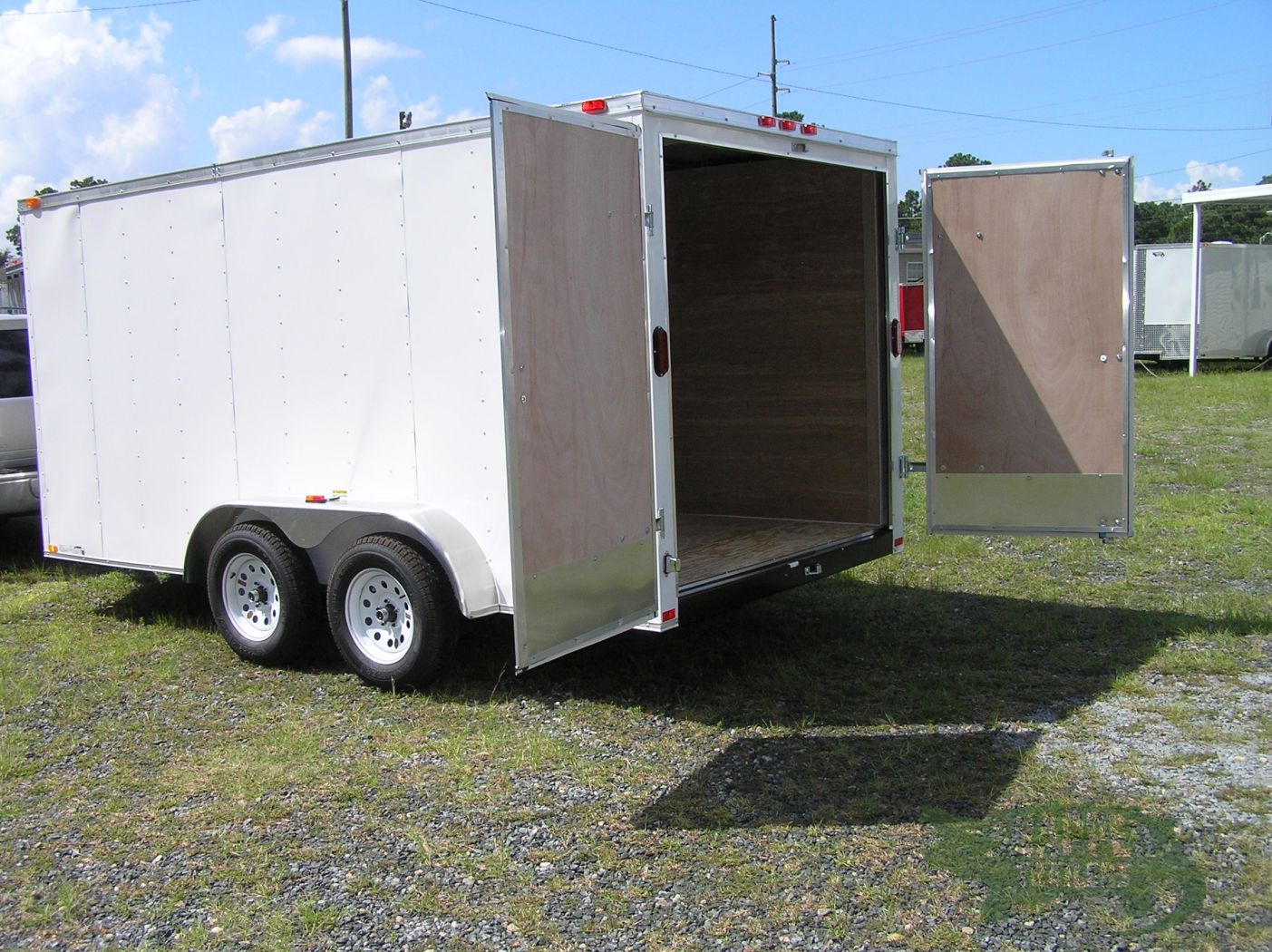 Freedom Trailers 7x14 TA Trailer - White, Double Doors, Side Door, Extra Height - Image 4