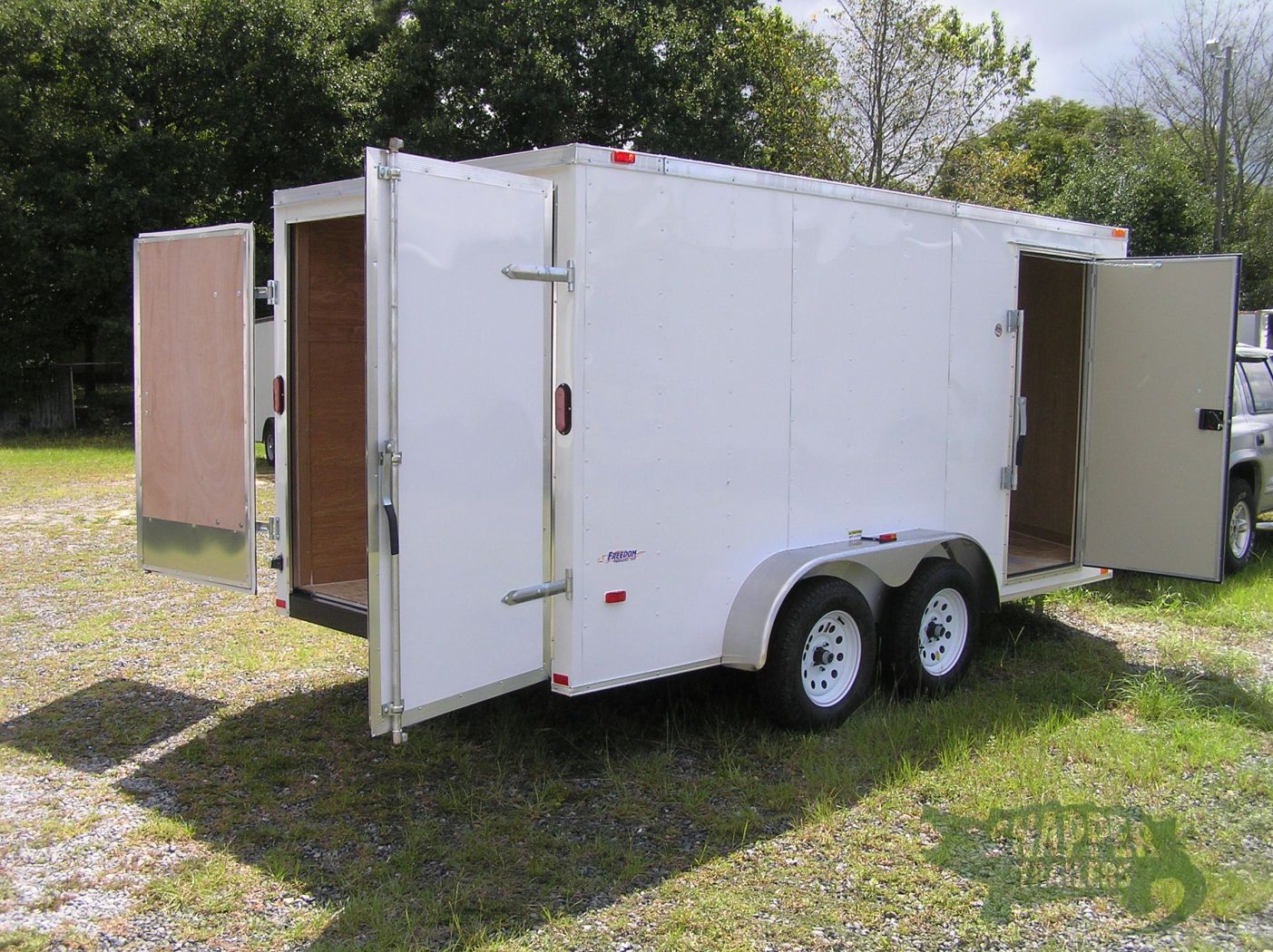 Freedom Trailers 7x14 TA Trailer - White, Double Doors, Side Door, Extra Height - Image 8