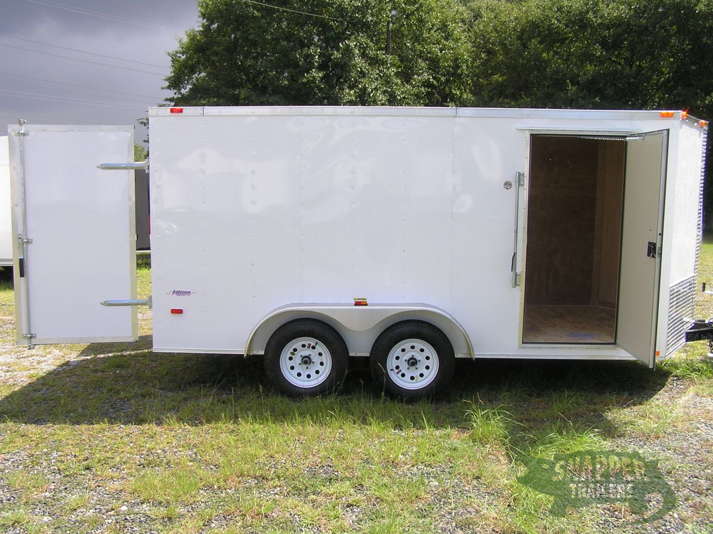 Freedom Trailers 7x14 TA Trailer - White, Double Doors, Side Door, Extra Height - Image 10
