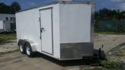 Freedom Trailers 7x14 TA Trailer - White, Ramp, Side Door, Extra Height - Image 12