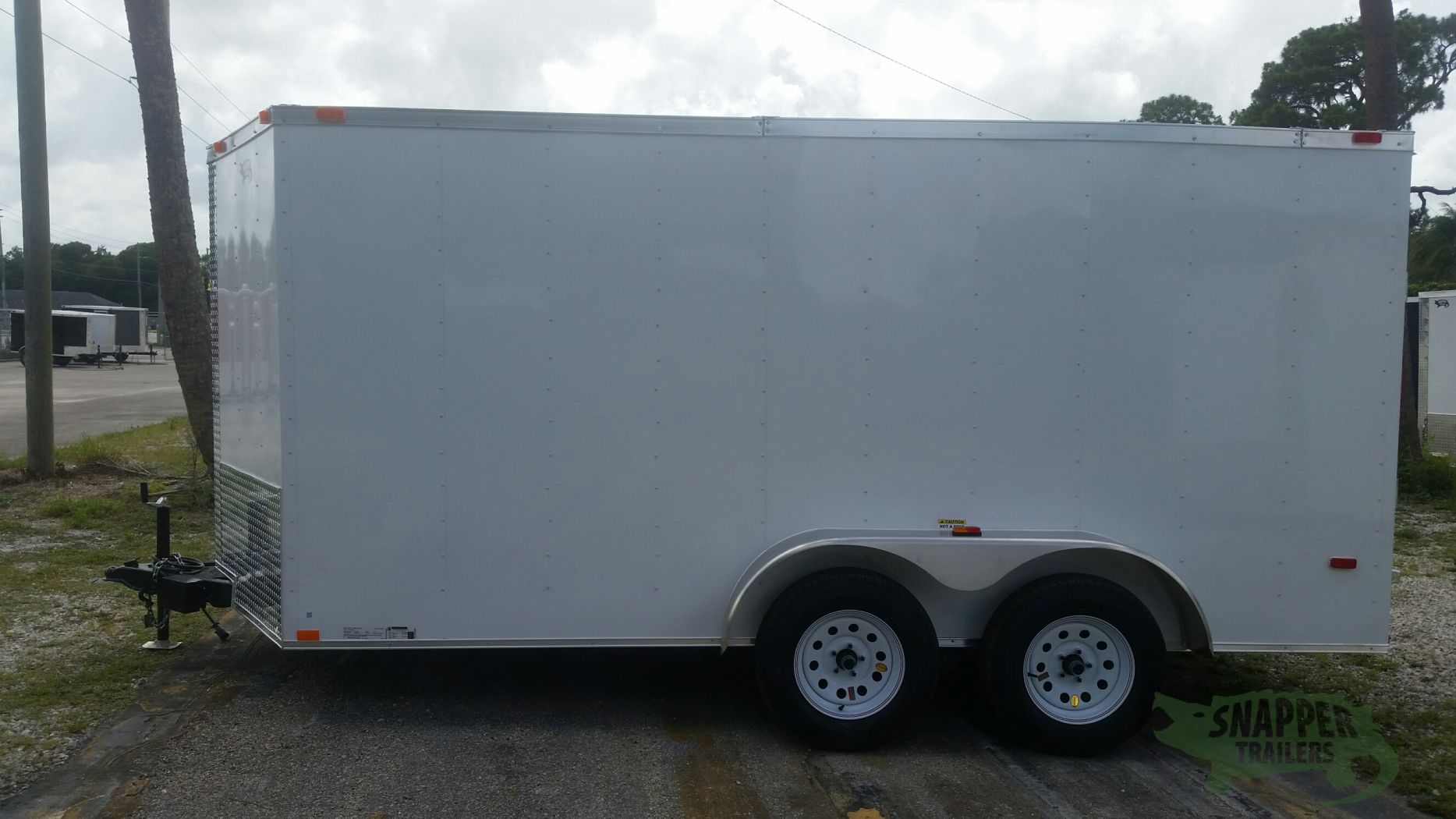 Freedom Trailers 7x14 TA Trailer - White, Ramp, Side Door, Extra Height - Image 3