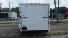 Alternative view of Freedom Trailers 7x14 TA Trailer - White, Ramp, Side Door, Extra Height