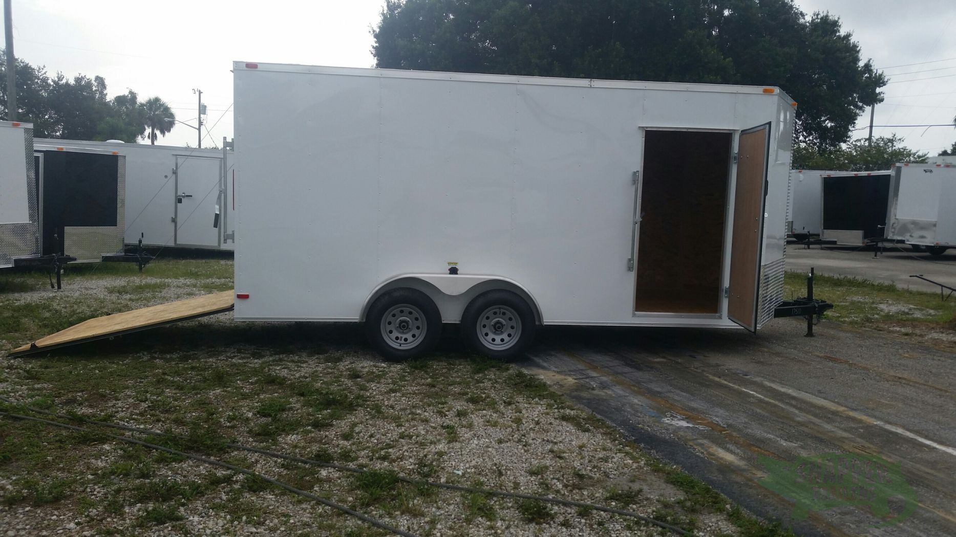 Freedom Trailers 7x14 TA Trailer - White, Ramp, Side Door, Extra Height - Image 10