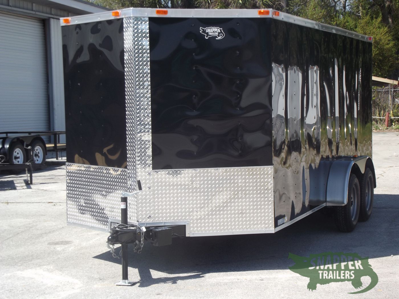 Freedom Trailers 7x16 TA Trailer - Black, Ramp, Side Door, Extra Height - Image 2