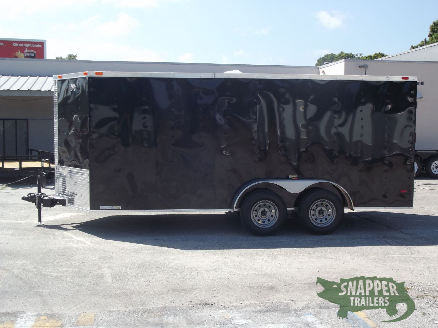 Freedom Trailers 7x16 TA Trailer - Black, Ramp, Side Door, Extra Height - Image 3