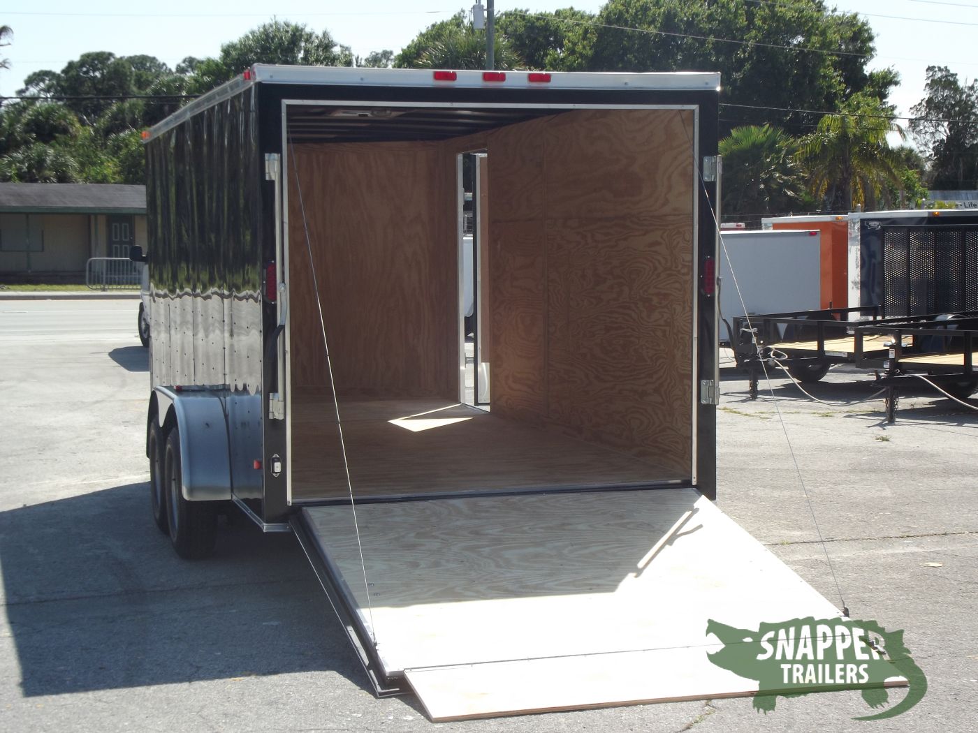 Freedom Trailers 7x16 TA Trailer - Black, Ramp, Side Door, Extra Height - Image 4