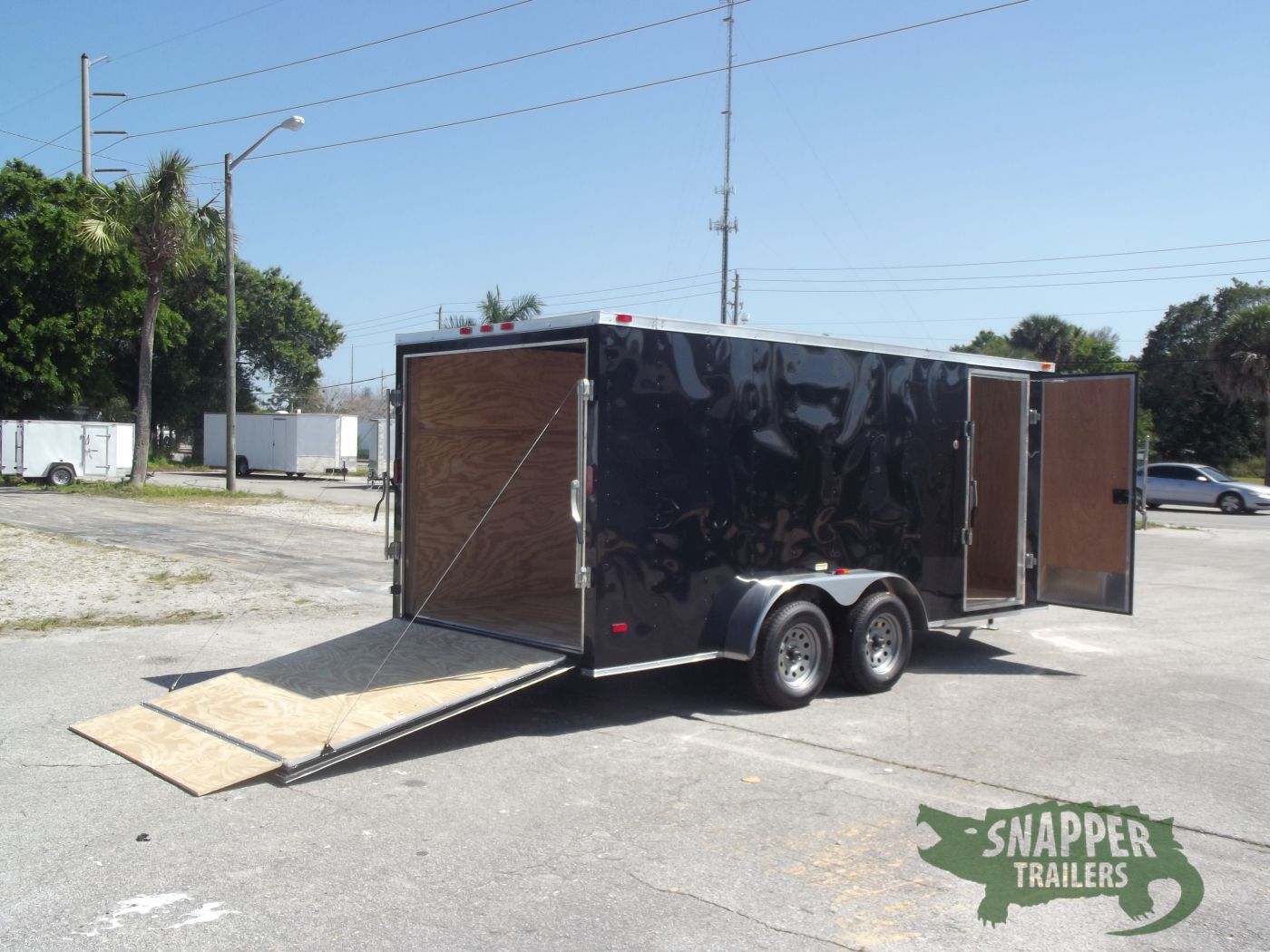 Freedom Trailers 7x16 TA Trailer - Black, Ramp, Side Door, Extra Height - Image 8
