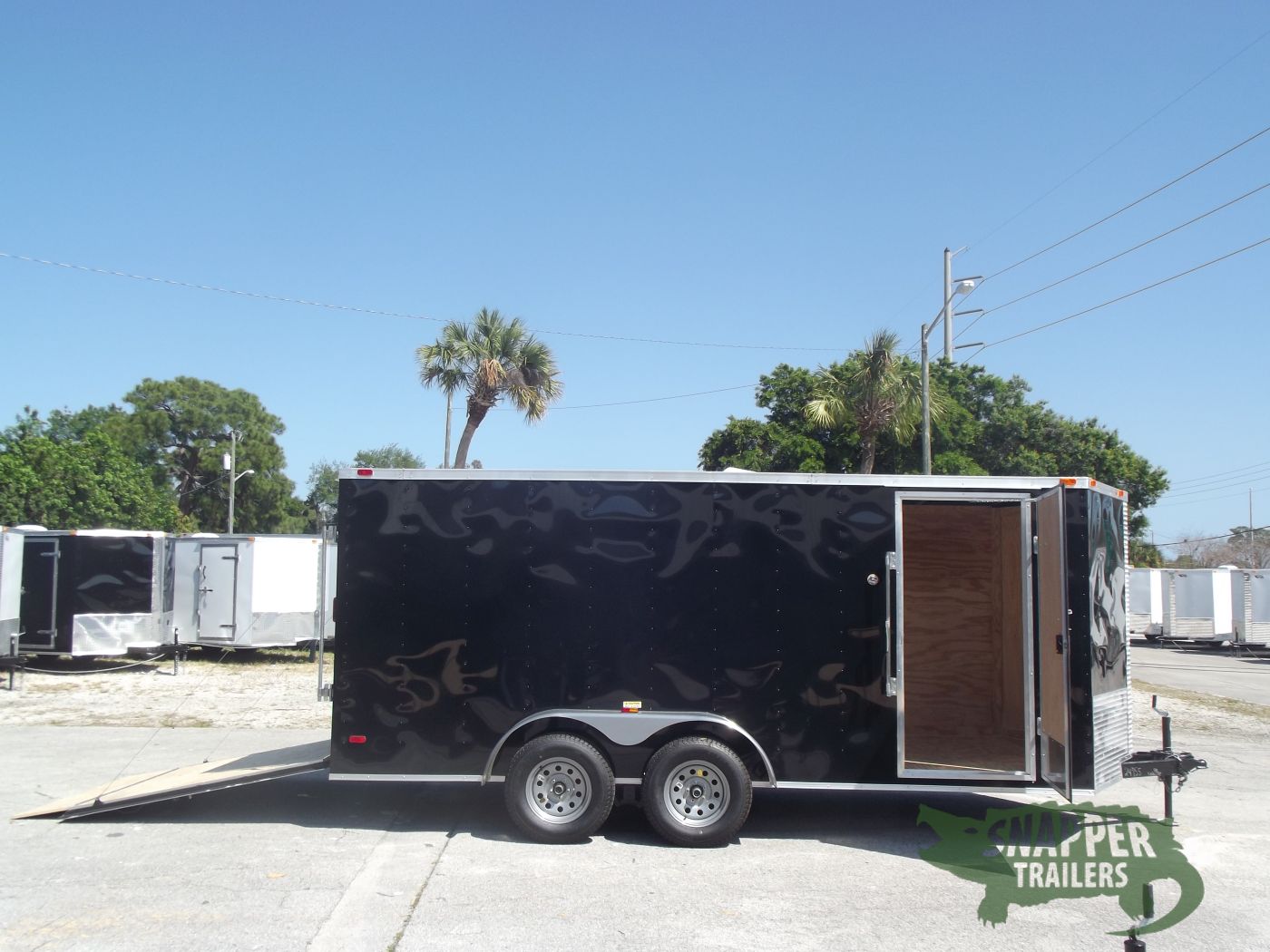 Freedom Trailers 7x16 TA Trailer - Black, Ramp, Side Door, Extra Height - Image 10