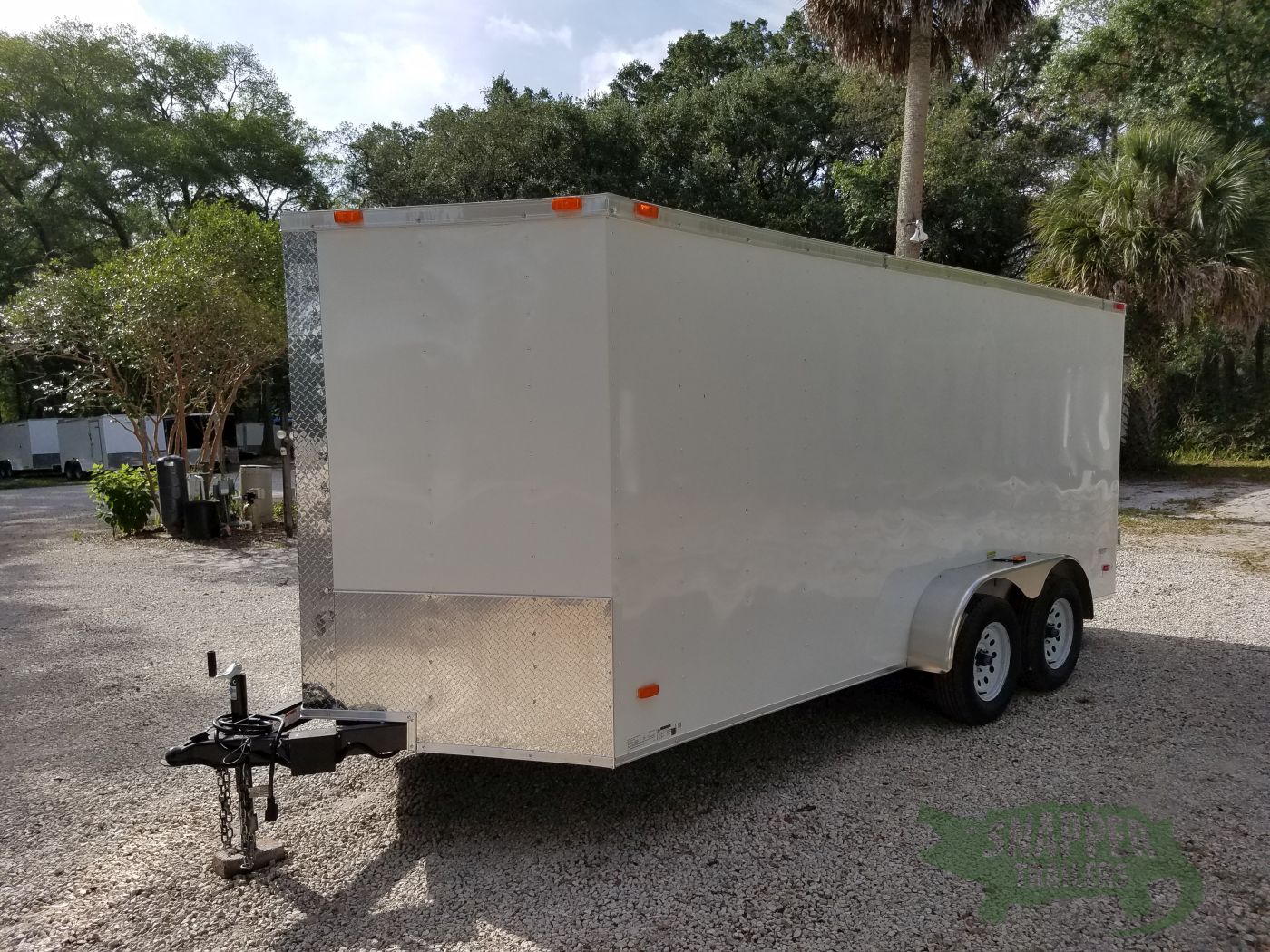 Freedom Trailers 7x16 TA Trailer - White, Double Doors, Side Door, Extra Height - Image 3