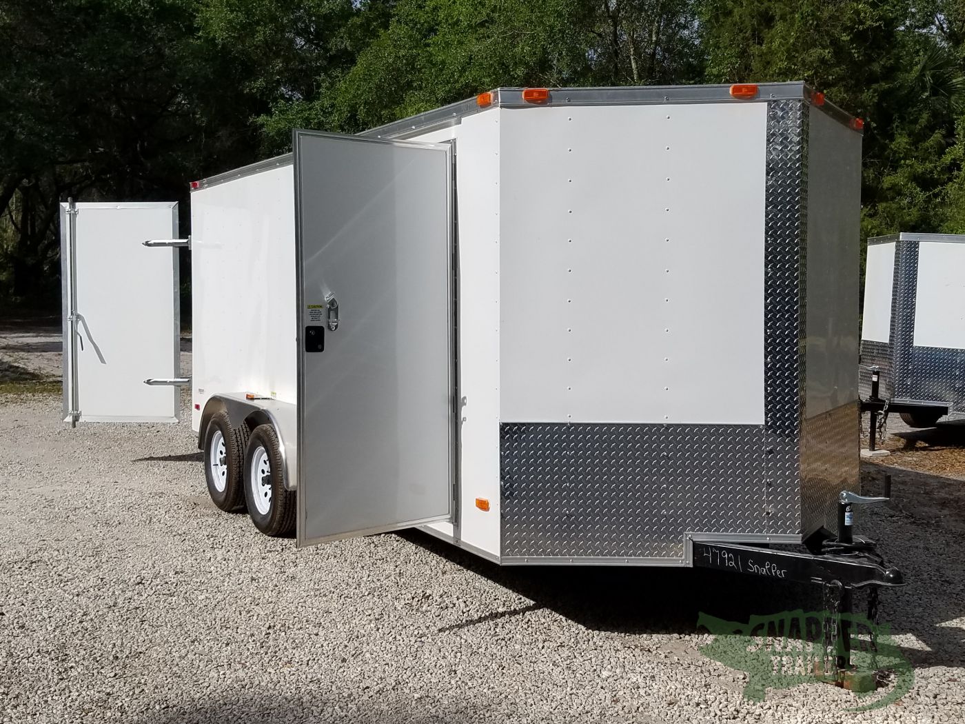 Freedom Trailers 7x16 TA Trailer - White, Double Doors, Side Door, Extra Height - Image 14