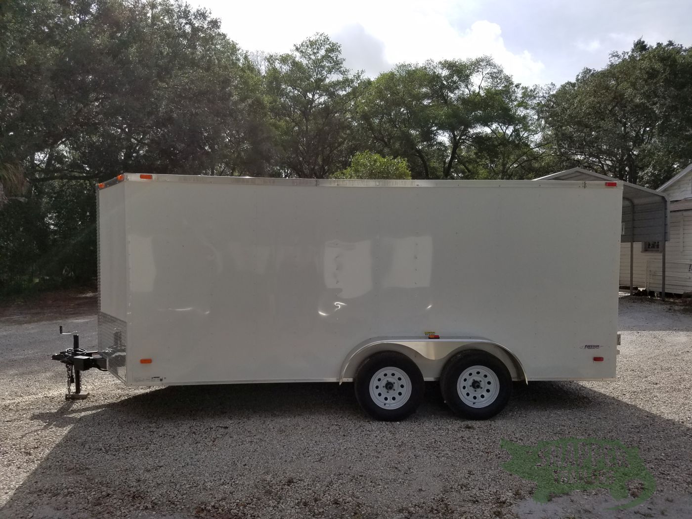 Freedom Trailers 7x16 TA Trailer - White, Double Doors, Side Door, Extra Height - Image 5