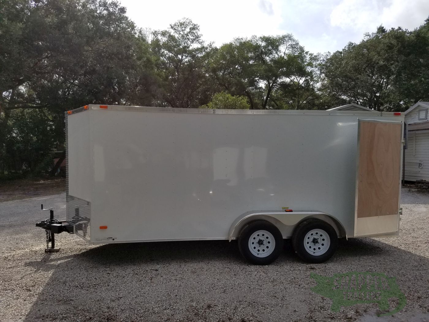 Freedom Trailers 7x16 TA Trailer - White, Double Doors, Side Door, Extra Height - Image 4