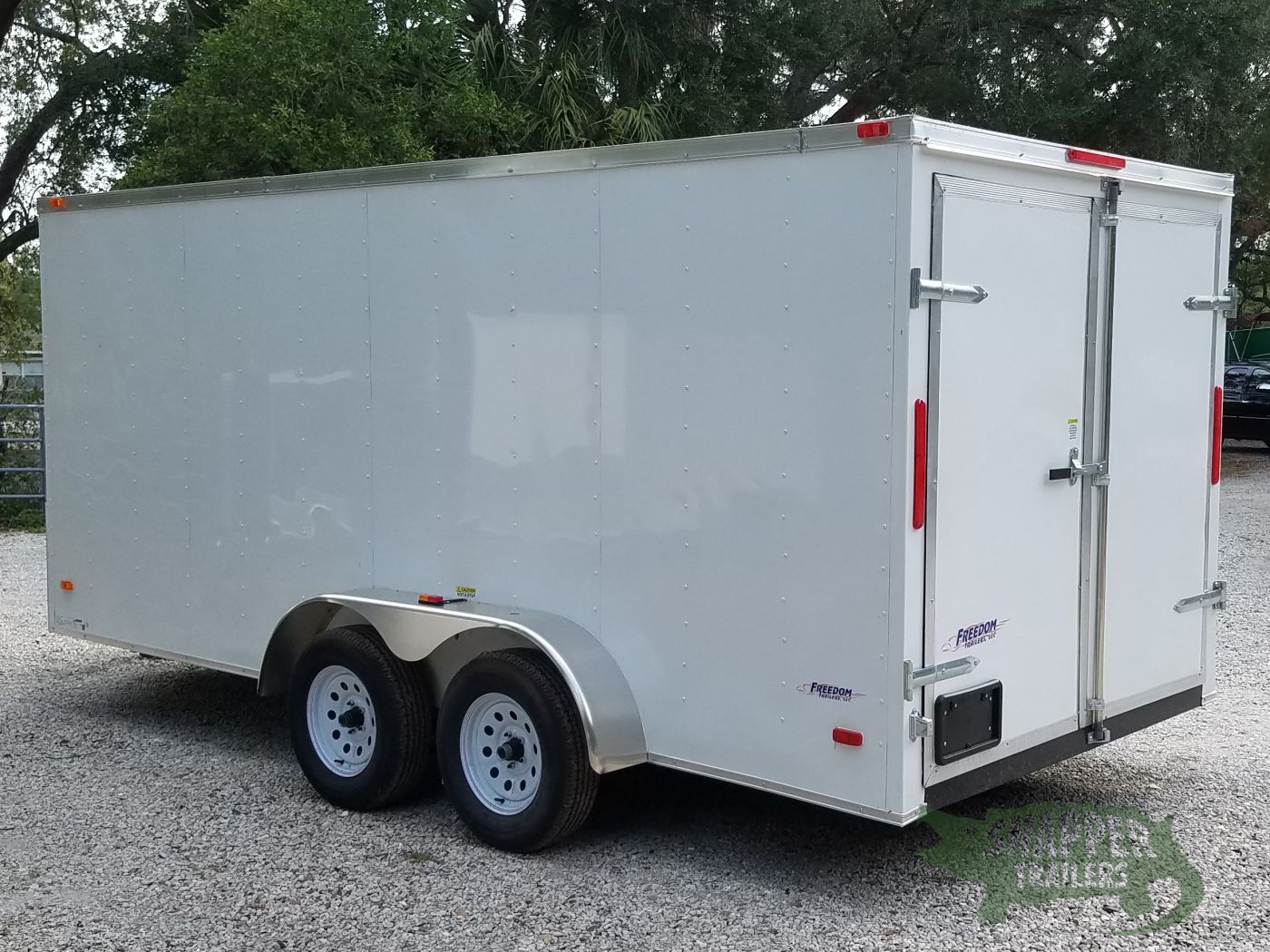 Freedom Trailers 7x16 TA Trailer - White, Double Doors, Side Door, Extra Height - Image 7