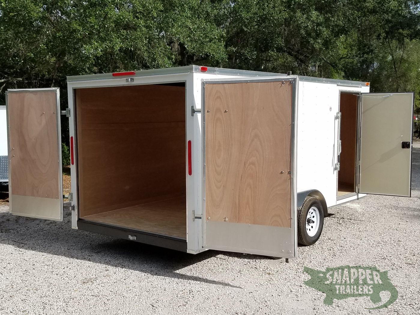 Freedom Trailers 7x16 TA Trailer - White, Double Doors, Side Door, Extra Height - Image 10