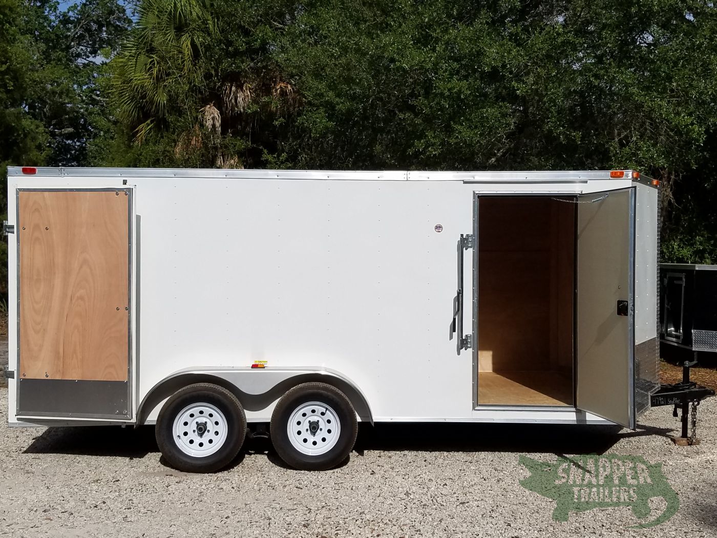 Freedom Trailers 7x16 TA Trailer - White, Double Doors, Side Door, Extra Height - Image 12