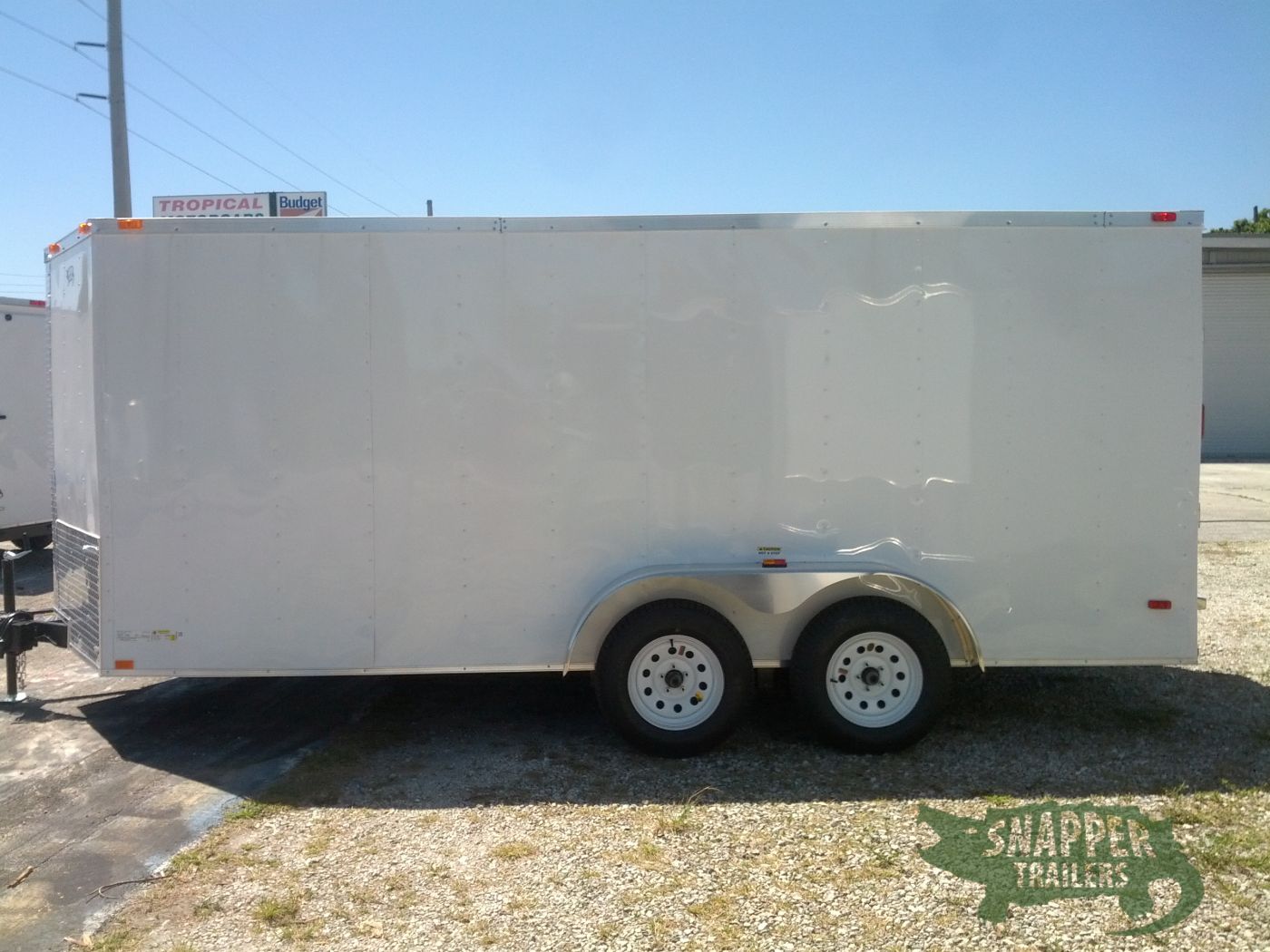 Freedom Trailers 7x16 TA Trailer - White, Ramp, Side Door, Extra Height - Image 3