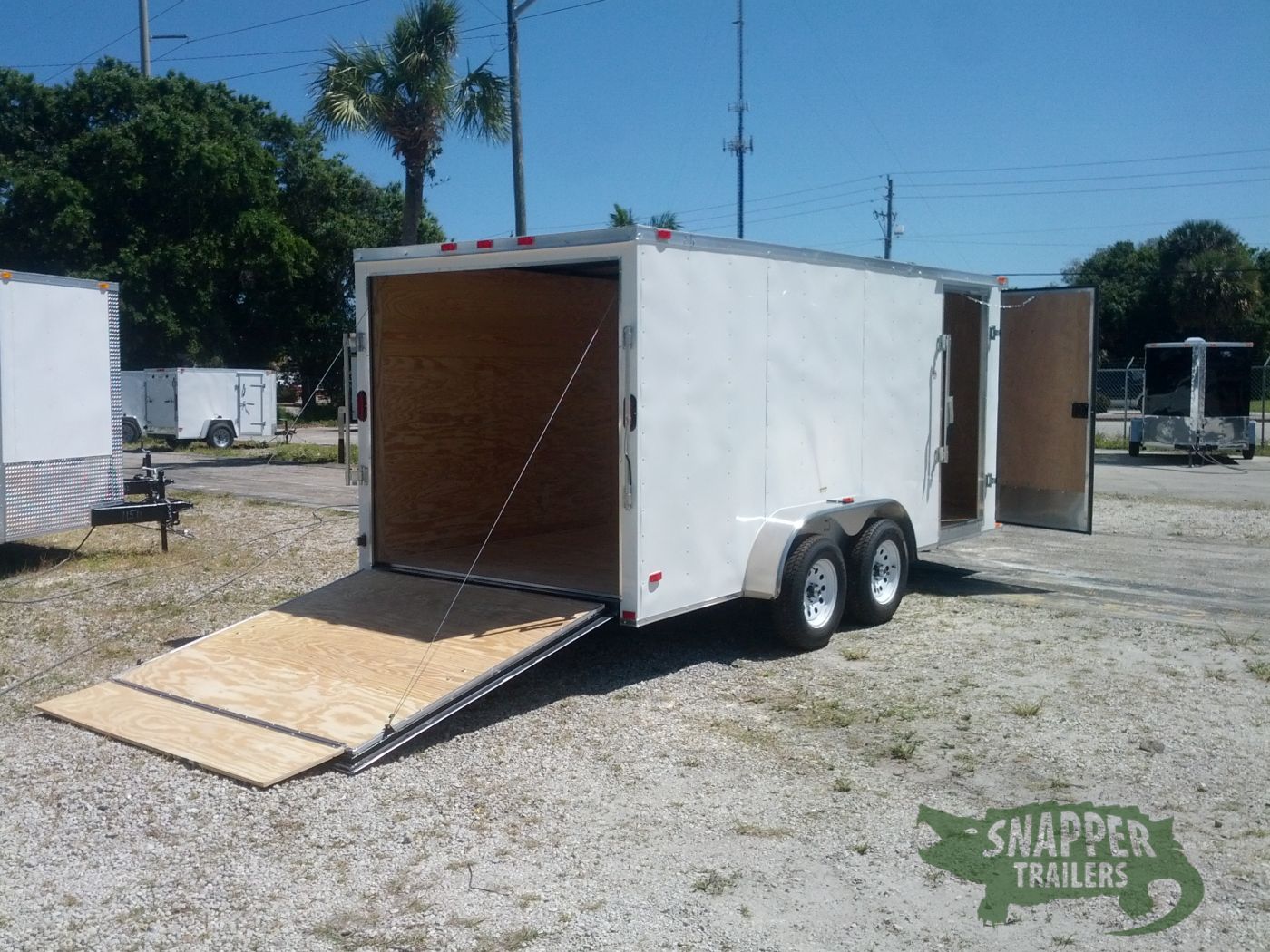 Freedom Trailers 7x16 TA Trailer - White, Ramp, Side Door, Extra Height - Image 8