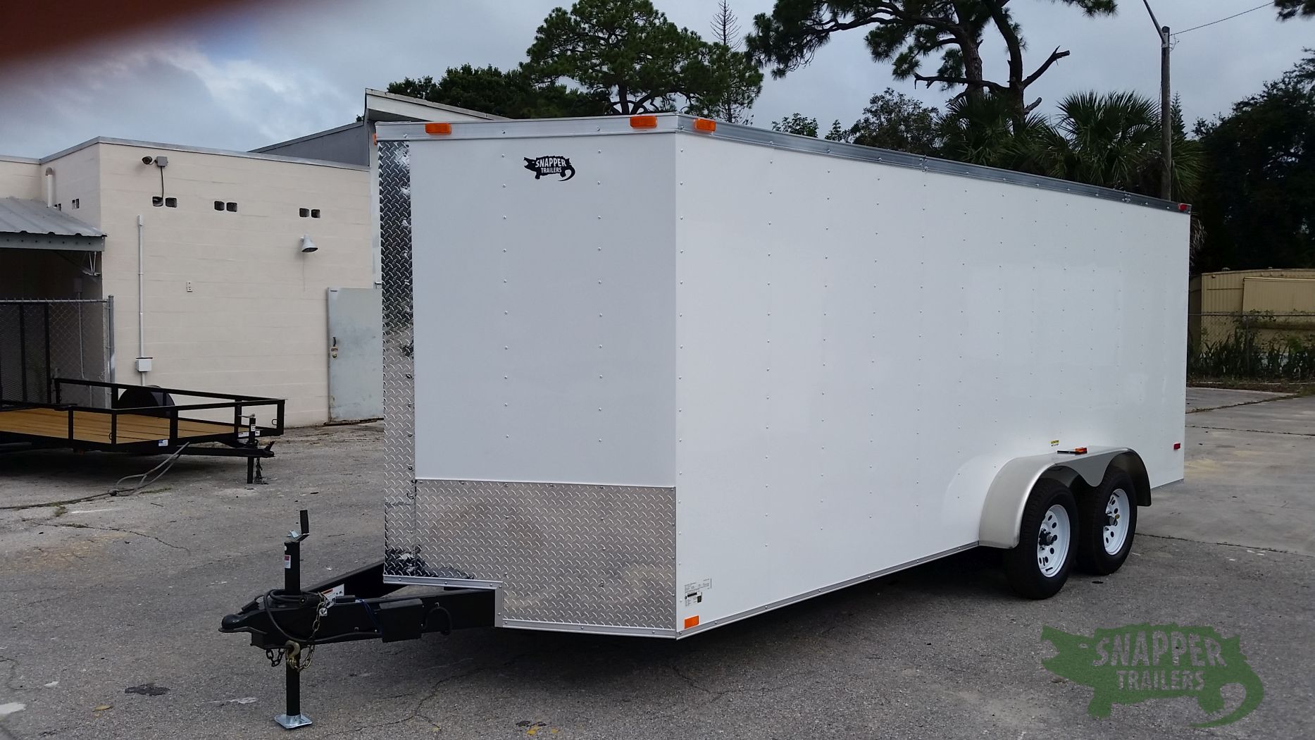 Freedom Trailers 7x18 TA Trailer - White, Ramp, Side Door, Extra Height - Image 2