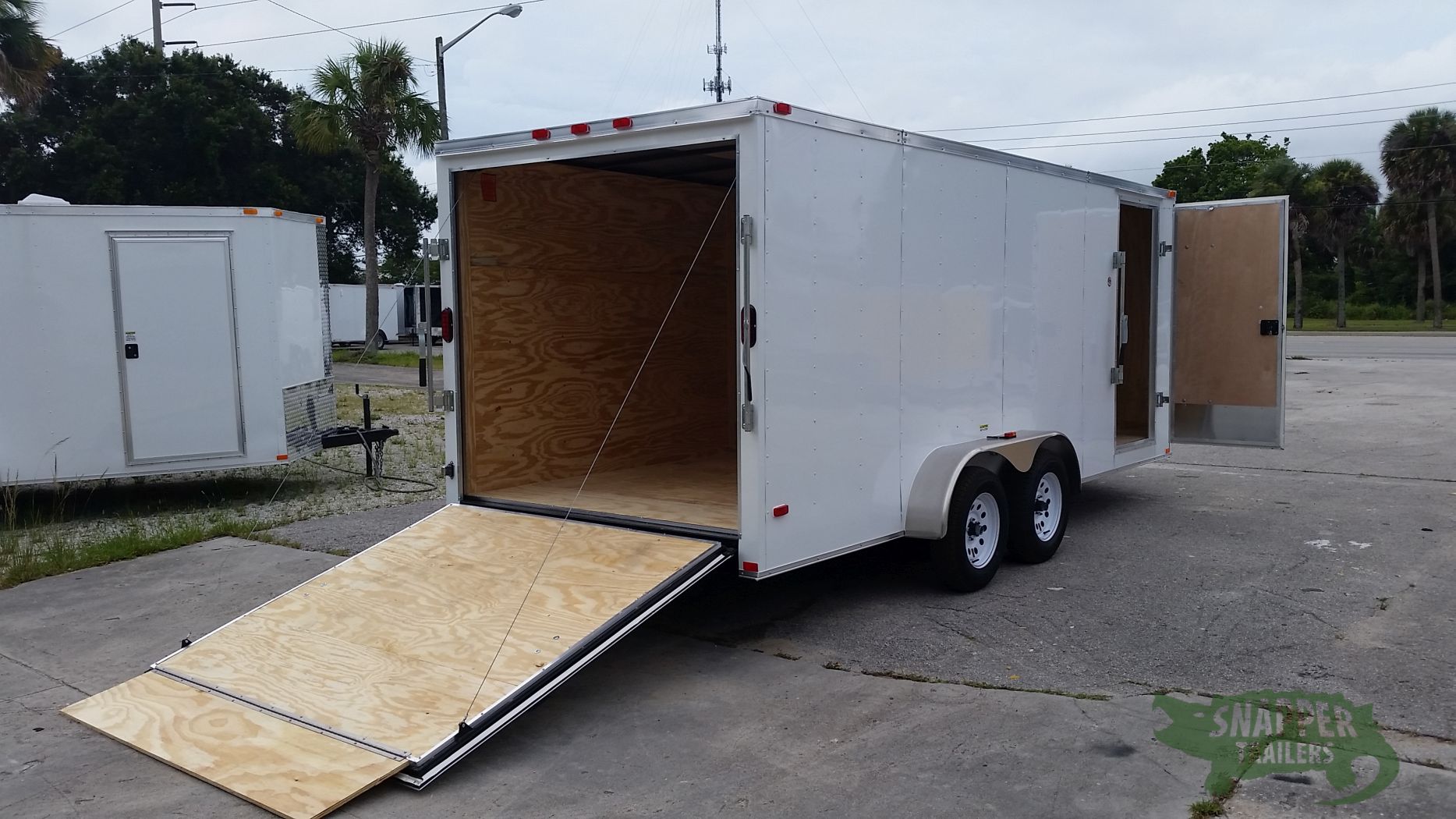 Freedom Trailers 7x18 TA Trailer - White, Ramp, Side Door, Extra Height - Image 8