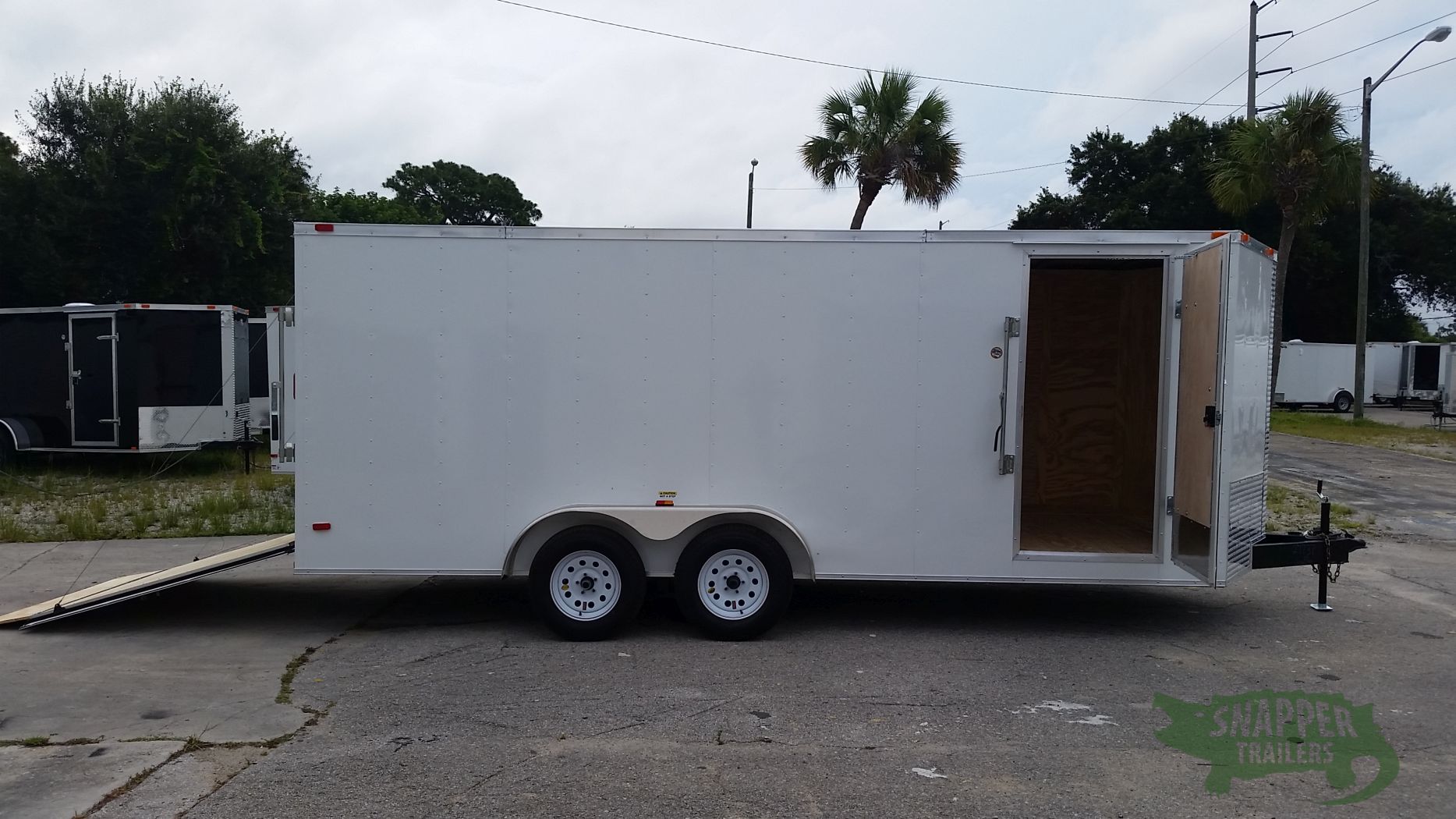 Freedom Trailers 7x18 TA Trailer - White, Ramp, Side Door, Extra Height - Image 10