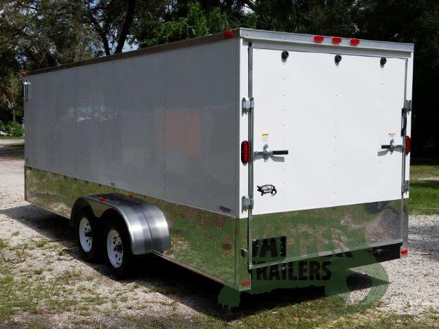 Freedom Trailers Custom 7x20 TA Trailer - White, Ramp, Side Door, Extra Height, E-Track, Side Vents, Aluminum Wrap - Image 3