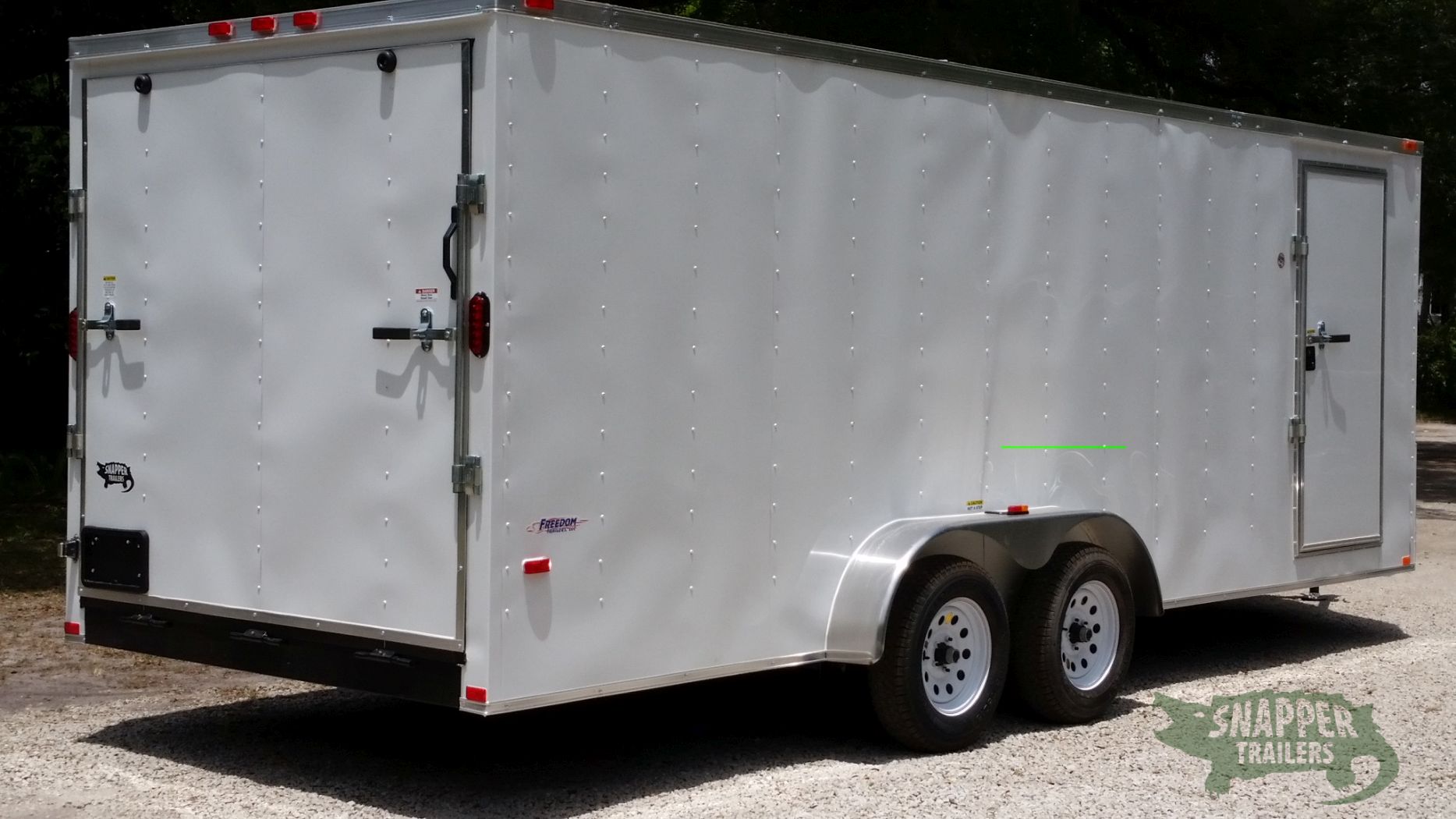 Freedom Trailers 7x20 TA Trailer - White, Ramp, Side Door, Extra Height - Image 9