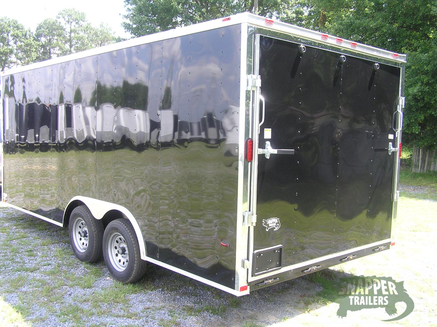 Freedom Trailers 8.5x18 TA Trailer - Black, Ramp, Side Door, D-Rings - Image 2